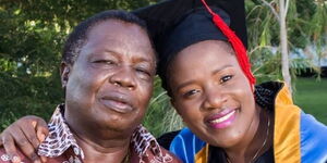 Cotu Secretary-general Francis Atwoli and his wife Mary Kilobi after her Graduation in December, 2019.