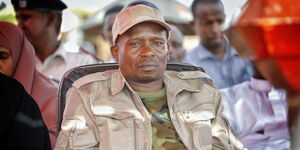 Interior Cabinet Secretary Prof Kindiki Kithure during a security meeting in Wajir County on November 24, 2022. 