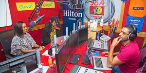 Inside Capital FM studios during a past show.