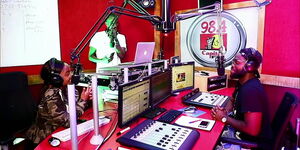 Inside Capital FM studios during a past radio show.