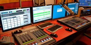 File image of a radio station studio.