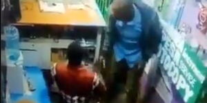 Snip shot of CCTV footage of a robbery which occurred at Dagoretti Corner, Wanye Road on Wednesday, March 11, 2020.