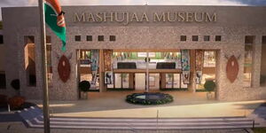 The entrance to the proposed Mashujaa museum at Uhuru Gardens, Nairobi.