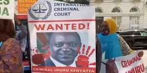 Protests held outside the Kenyan embassy in London on Tuesday, June 15.