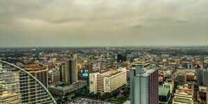 An aerial photo of Nairobi