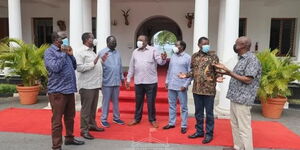 President Uhuru Kenyatta meets ODM leader, Raila Odinga, and One Kenya Alliance principals, Moses Wetangula, Musalia Mudavadi, Kalonzo Musyoka, and Gideon Moi.