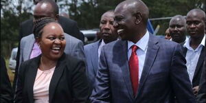 Kirinyaga governor Anne Waiguru (left) and Deputy President William Ruto