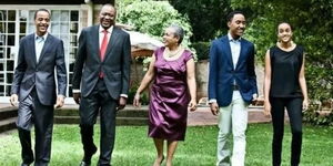 A file image of President Uhuru Kenyatta's family