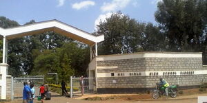 The entrance to the gate of Moi Girls High School, Eldoret