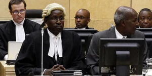 Lawyer Evans Monari when he represented Major General (Rtd) Hussein Ali at the International Criminal Court (ICC) in 2011.