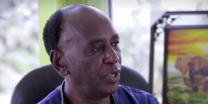 Karen Hospital Founder Dr. Dan Gikonyo addressing the media in June 2020.