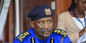 The Inspector General of Police Hillary Mutyambai speaking at a special seating held by the National Assembly's Committee on Education on February 26, 2021