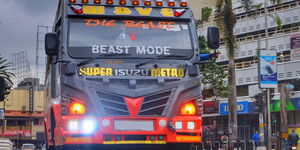 A Super Metro Matatu dubbed "The Beast" pictured along Nairobi CBD on October 4, 2020.