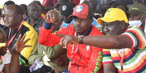 Kakamega Senator Cleophas Malala (left) and Deputy President William Ruto.