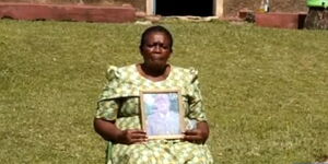 Jane Otieno, mother to missing  police officer attached to the General Service Unit (GSU) headquarters in Ruaraka, Nairobi