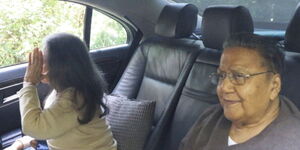 Billionaire Manu Chandaria (right) alongside his wife Aruna Chandaria.