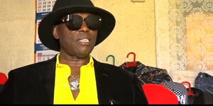 Kibera native Sammy Wamuri speaking the media.