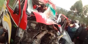 A matatu collided with a trailer on Monday morning, February 28 at Nyakome on the Kisii - Nyamira highway.