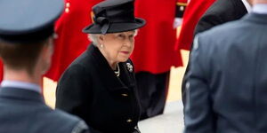 Queen Elizabeth attends a past ceremony.