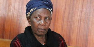 Christine Kubai, widow of freedom fighter Fred Kubai appears in court during a past case. 