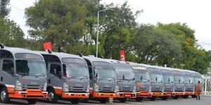 An image of a new fleet of Super Metro buses unveiled during launch on November 4, 2021. 