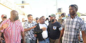 Former Nairobi governor Mike Sonko was whisked away by police after a heated confrontation with outgoing Mombasa governor Ali Hassan Joho on August 9, 2022.
