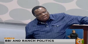 COTU Secretary General Francis Atwoli during an interview with Jeff Koinange on Wednesday, February 24.