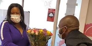 Media personality Jalang'o surprises his counterpart Kamene Goro on Wednesday, March 24.