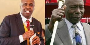 From left to right: Baringo Senator Gideon Moi and his father, former President Daniel Moi.