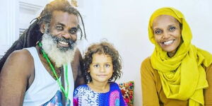 A file image of Omar Lali and former CNN hero Umra Omar 