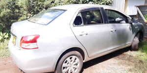 A Car belonging to Citizen TV Journalist Martin Kosgey after it was broken into on the night of Monday, June 8, 2020.