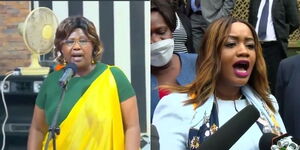 A collage of Naivasha MP Jayne Kihara and Laikipia Woman Representative Cate Waruguru.