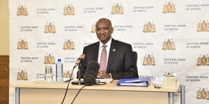 Central Bank of Kenya Governor Patrick Njoroge during a press conference in Nairobi on May 28, 2020.