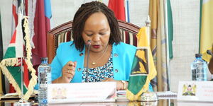 Kirinyaga Governor Anne Waiguru chairs a Council of Governors meeting on Thursday, October 6. 