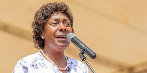Kitui governor Charity Ngilu during the Building Bridges Initiative (BBI) meeting in Mombasa on January 25, 2020.