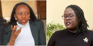 A collage photo of Charlene Ruto (left) and Winnie Odinga (right).