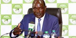 IEBC Chairman Wafula Chebukati addressing the press during a past event.