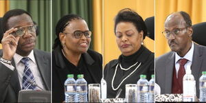 Chief Justice Martha Koome addressing the court during the pre-trial conference of at the Milimani.jpg
