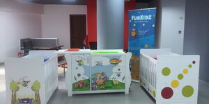 A photo showing children's cradles manufactured by Funkidz Furniture