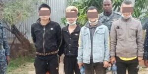 Chinese nationals Huang Zhipeng, Liv Jie, Wang Ming and Chao Fu Xiuzaong were arrested following a joint operation between Ethiopia and Kenya on July 1, 2022.