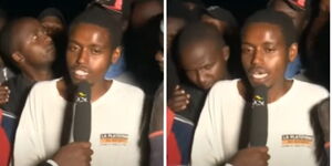 Photo collage of Brian Chira during an interview on NTV on December 22, 2022