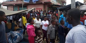 Church faithful in Embakasi dispersing following a police raid on March 22, 2020 |ERIC AMBUCHE