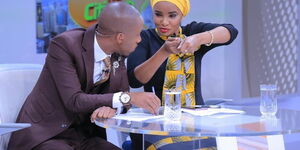 Citizen TV News Anchors Rashid Abdalla (Left) and his wife Lulu Hassan.