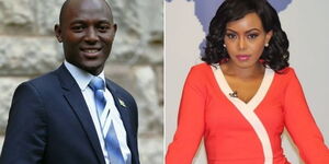 Citizen TV reporter Stephen Letoo (left) and KTN News anchor Sophia Wanuna