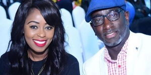 Citizen TV's Lillian Muli and Pastor Robert Burale pose for a photo. Muli recently revealed the crucial role Pastor Burale has played in her life.
