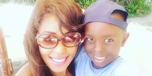 Citizen TV's News anchor and her son.