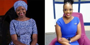 Citizen TV's Youla Nzale (left) and KTN News Anchor Zubeida Kananu.