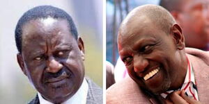 A Collage of President William Ruto and Opposition leader Raila Odinga
