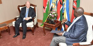 Deputy President Rigathi Gachagua meets US Delaware Senator Christopher Coon on Wednesday, Marchs 29.