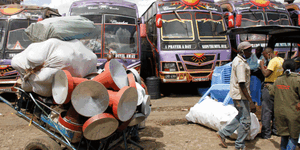 An image of country bus station